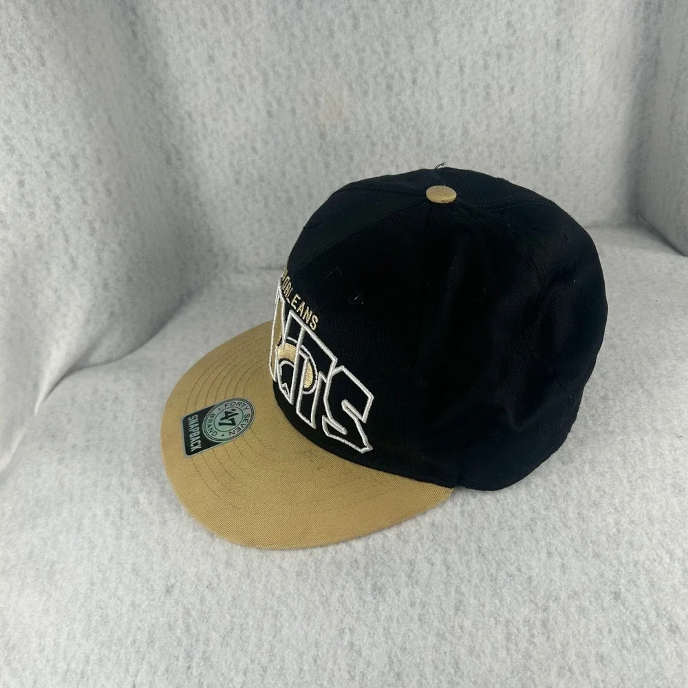 47 Brand New Orleans‎ Saints Hat Mens OSFM Black Gold Snapback NFL Football Cap